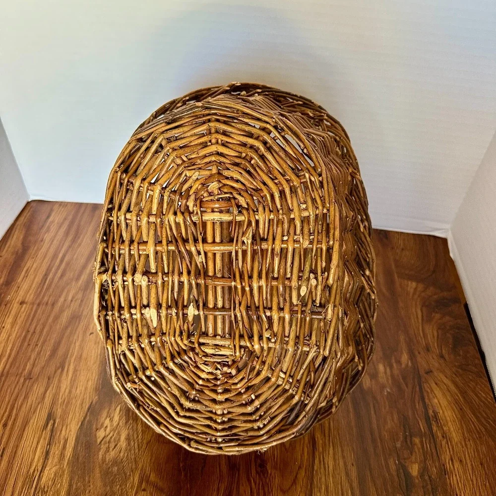 Rustic Wicker Basket with Handle 11